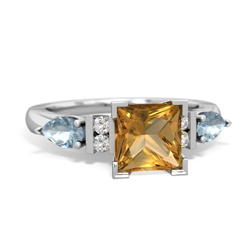 citrine-aquamarine engagement ring