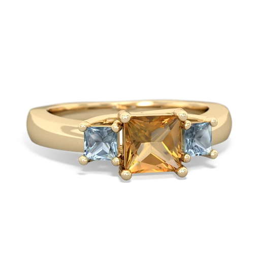 citrine-aquamarine timeless ring