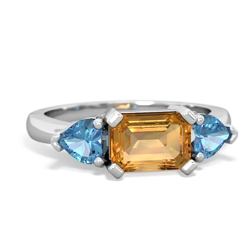 citrine-blue topaz timeless ring