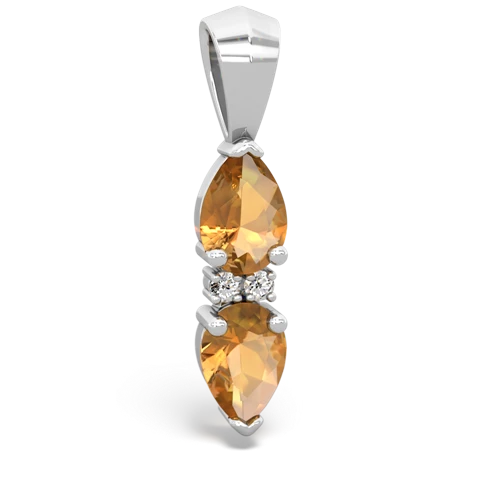 citrine-citrine bowtie pendant