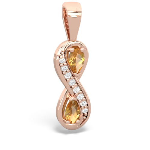 citrine-citrine keepsake infinity pendant