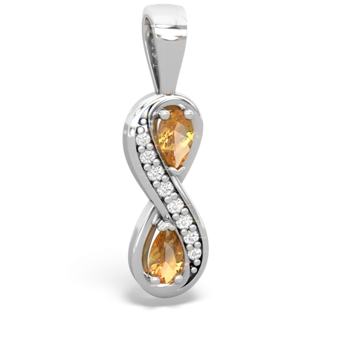 citrine-citrine keepsake infinity pendant