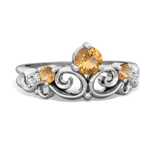 citrine-citrine crown keepsake ring