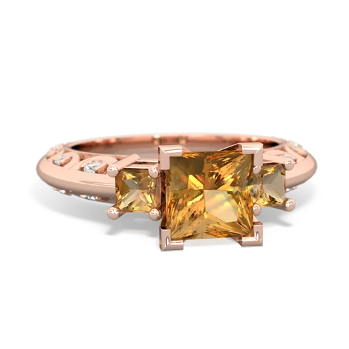 amethyst-smoky quartz engagement ring