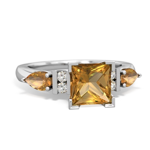 smoky quartz-jade engagement ring