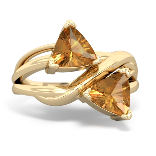 citrine-citrine filligree ring