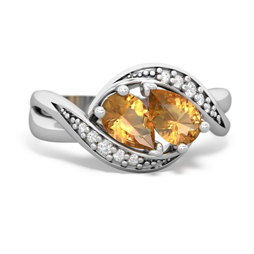 citrine-citrine keepsake curls ring