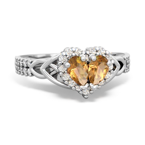 citrine-citrine keepsake engagement ring