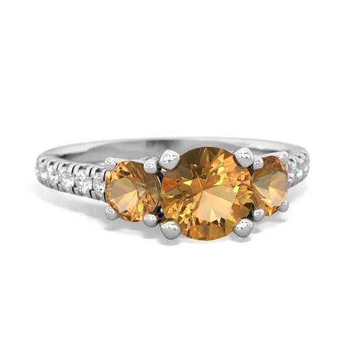 peridot-lab sapphire trellis pave ring