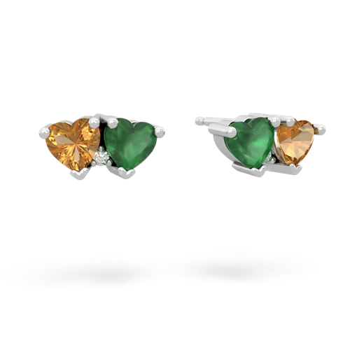 citrine-emerald  earrings