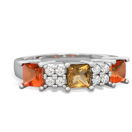 citrine-fire opal timeless ring