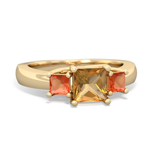 citrine-fire opal timeless ring