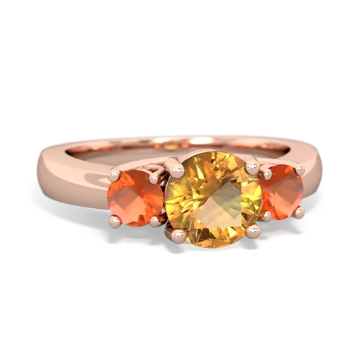 citrine-fire opal timeless ring