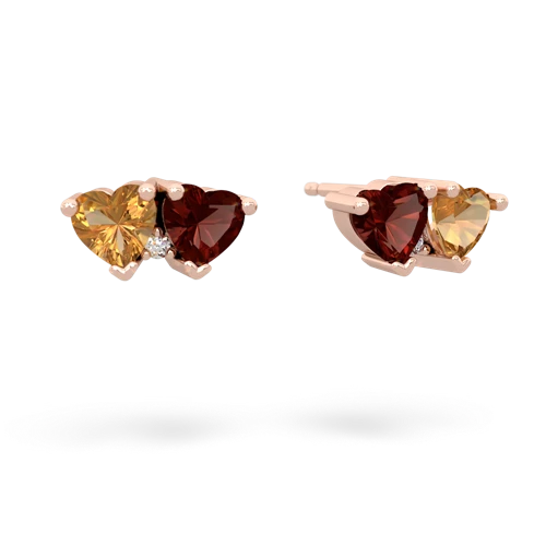 citrine-garnet  earrings