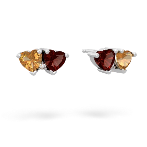 citrine-garnet  earrings