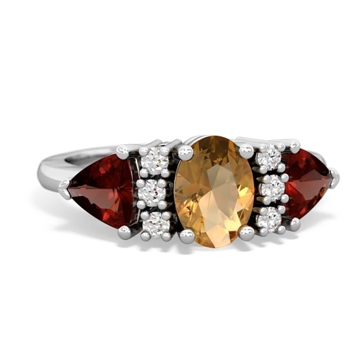 citrine-garnet timeless ring