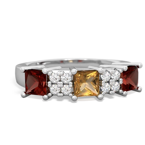 citrine-garnet timeless ring