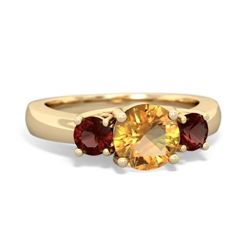 citrine-garnet timeless ring