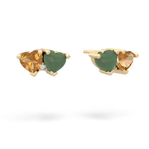 citrine-jade  earrings