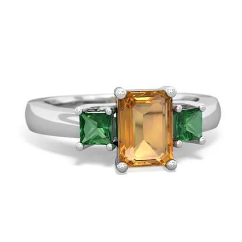 citrine-lab emerald timeless ring