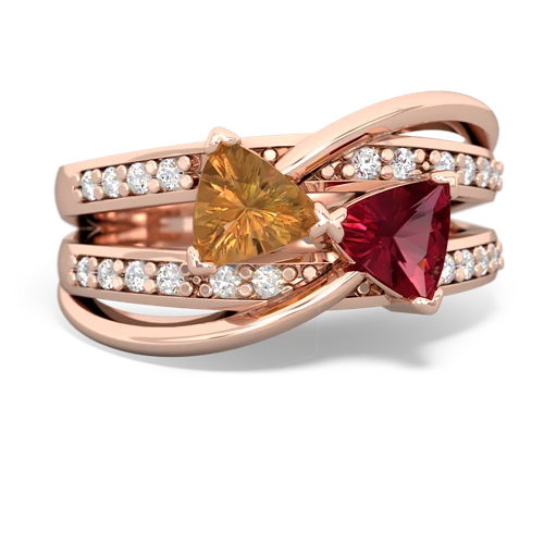 citrine-lab ruby couture ring