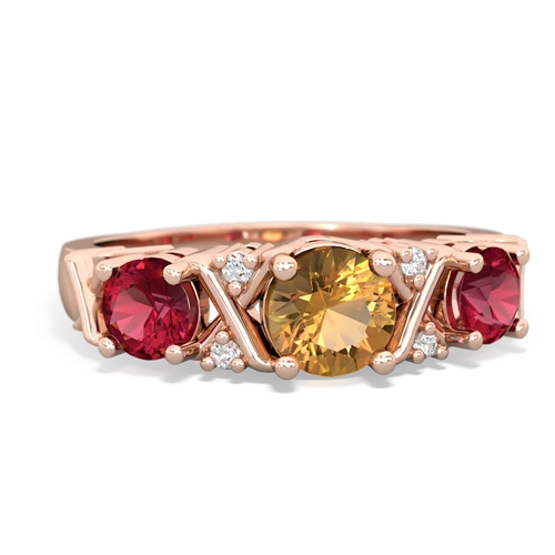 citrine-lab ruby timeless ring