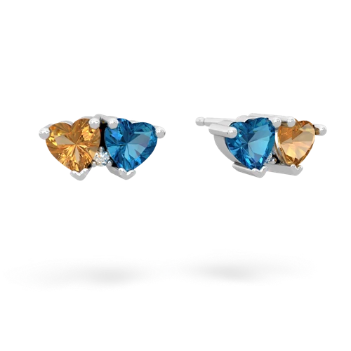 citrine-london topaz  earrings