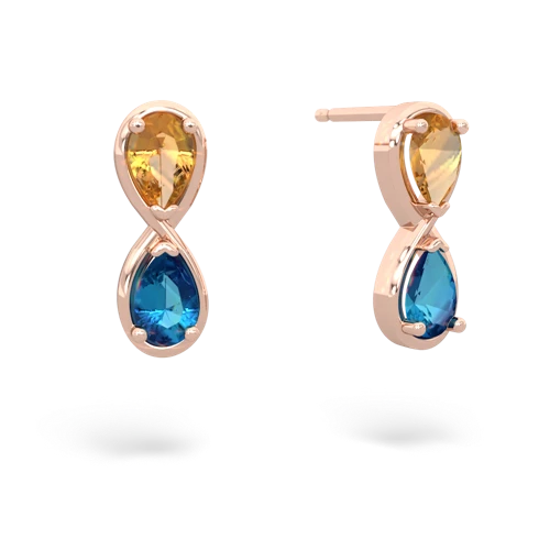 citrine-london topaz infinity earrings