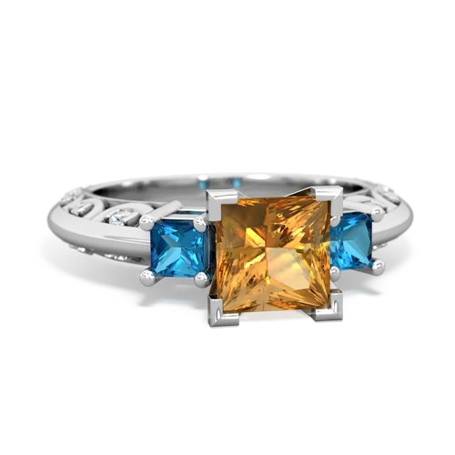 citrine-london topaz engagement ring