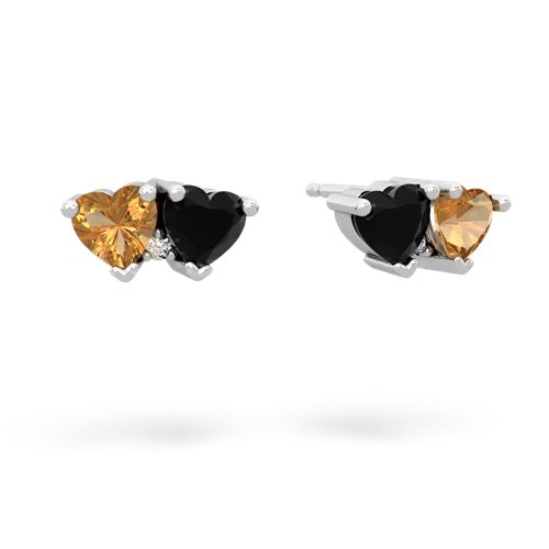 citrine-onyx  earrings
