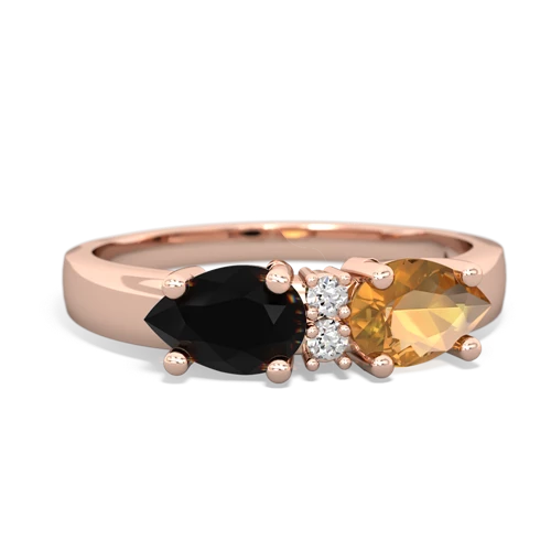 citrine-onyx timeless ring