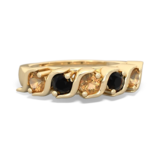 citrine-onyx timeless ring