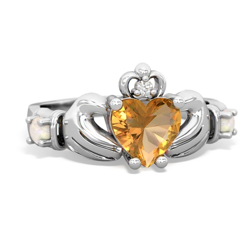 citrine-opal claddagh ring