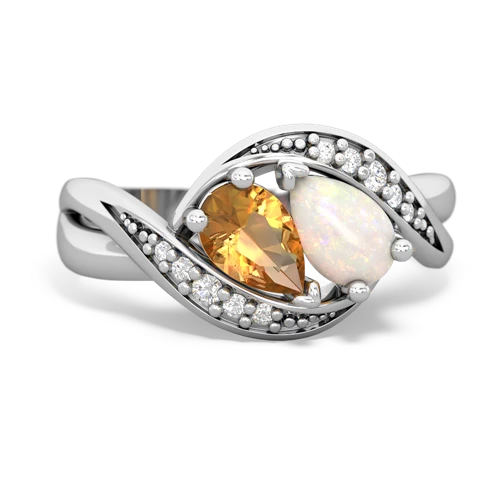 citrine-opal keepsake curls ring