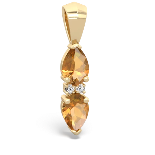 citrine bowtie pendant