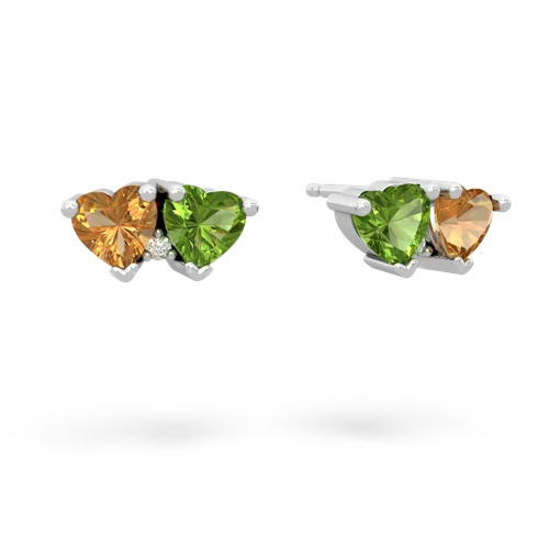 citrine-peridot  earrings