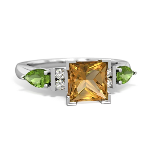 citrine-peridot engagement ring