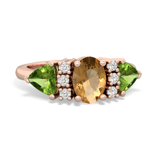 citrine-peridot timeless ring