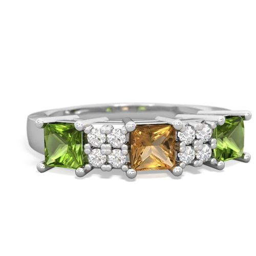 citrine-peridot timeless ring