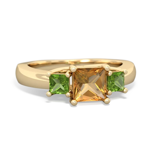 citrine-peridot timeless ring