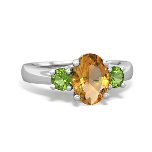 citrine-peridot timeless ring