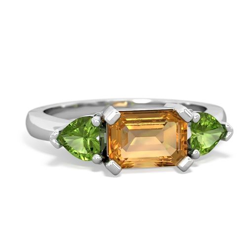 citrine-peridot timeless ring