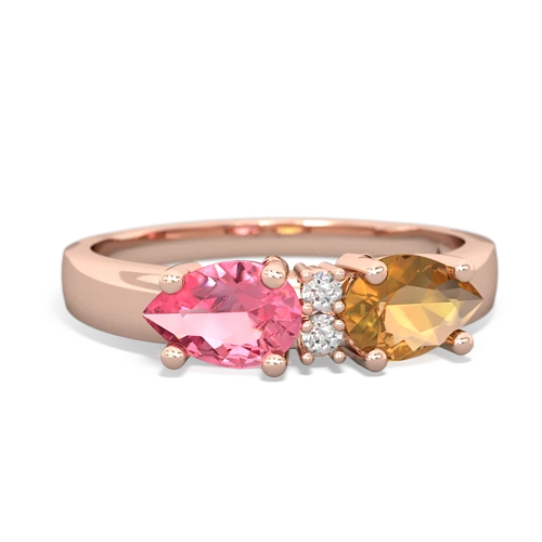 citrine-pink sapphire timeless ring