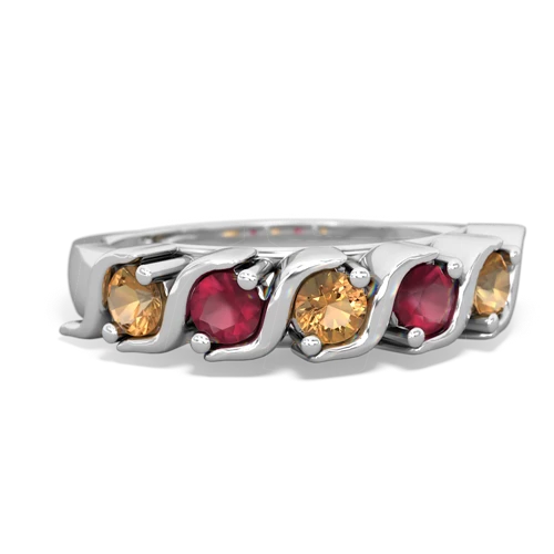 citrine-ruby timeless ring