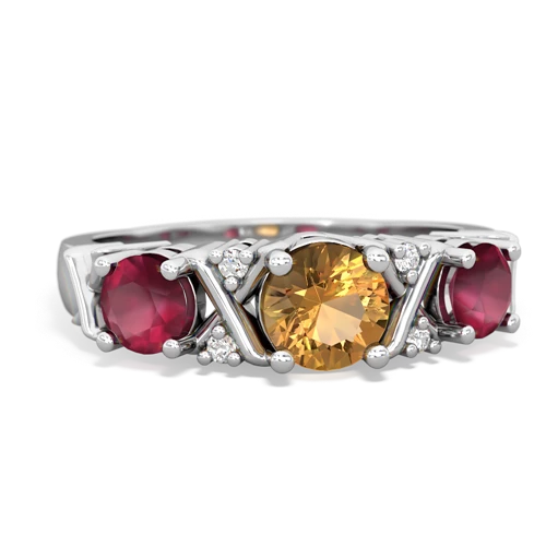 citrine-ruby timeless ring