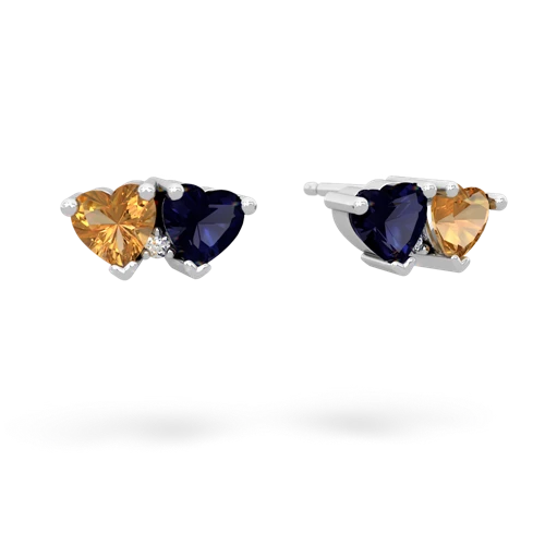 citrine-sapphire  earrings