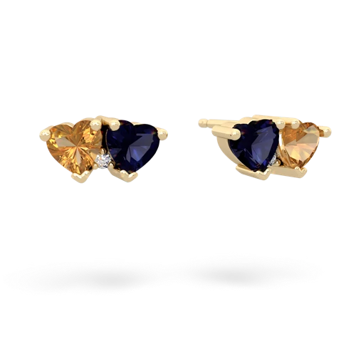 citrine-sapphire  earrings