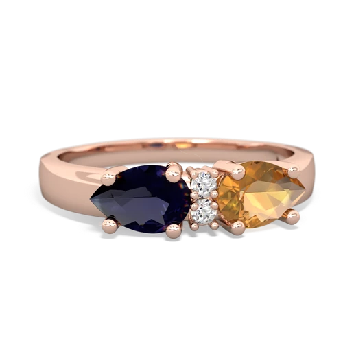 citrine-sapphire timeless ring