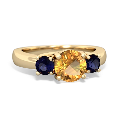 citrine-sapphire timeless ring