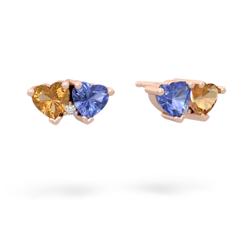 citrine-tanzanite  earrings